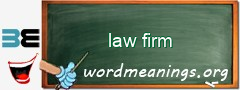 WordMeaning blackboard for law firm